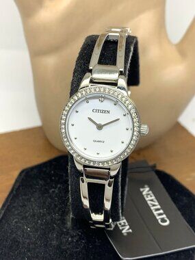Citizen Women's Watch EZ7011-88A Quartz White Dial Petite Silver Steel 24mm